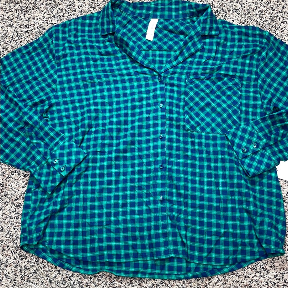 🆕Auden Flannel Plaid Checkered Sleepwear Matching Set Size Large | NWT - Picture 4 of 8